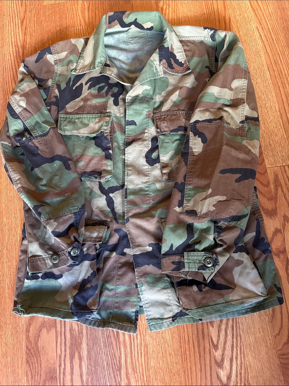 Military BDU Men's Camouflage Utility Shirt-Olive Camo